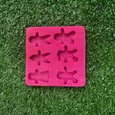 Ginger man 6 cavity Christmas candle mould